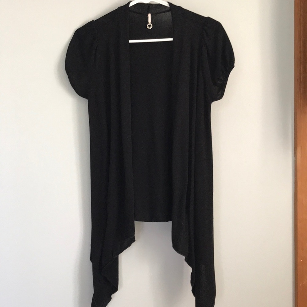 Black Cardigan Short Sleeved